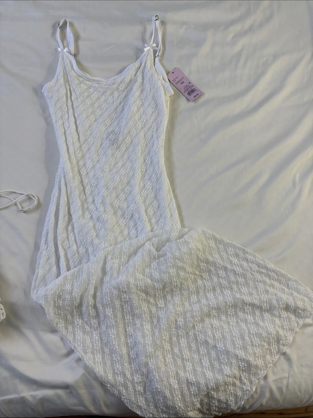 Women’s White Lace Maxi Slip Dress - Lightweight brand new